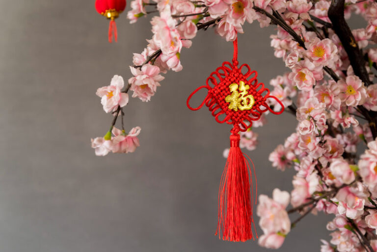 Floral Chinese new year decoration.