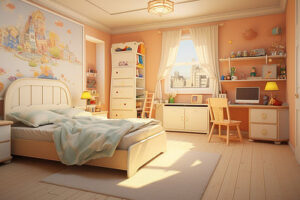 Girls bedroom design ideas in orange.