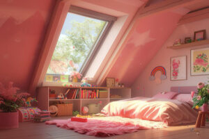 Pink girls bedroom inspiration.