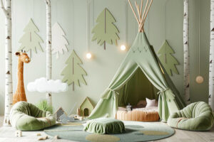 Inspiring green bedroom designs for boys.