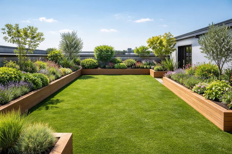 Simple Rooftop Garden.